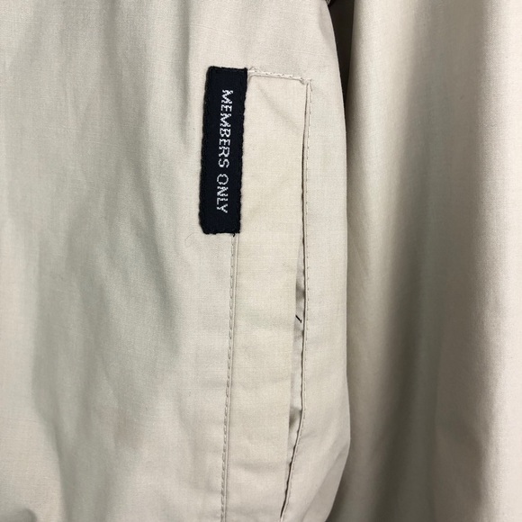 Vintage Members Only Tan Khaki Bomber Jacket - Picture 5 of 10